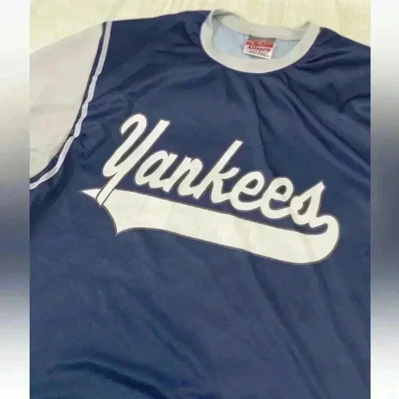 New York Yankees Shirt Men’s Size S Blue Gray Baseball Short Sleeve MLB dri fit - Picture 6 of 12